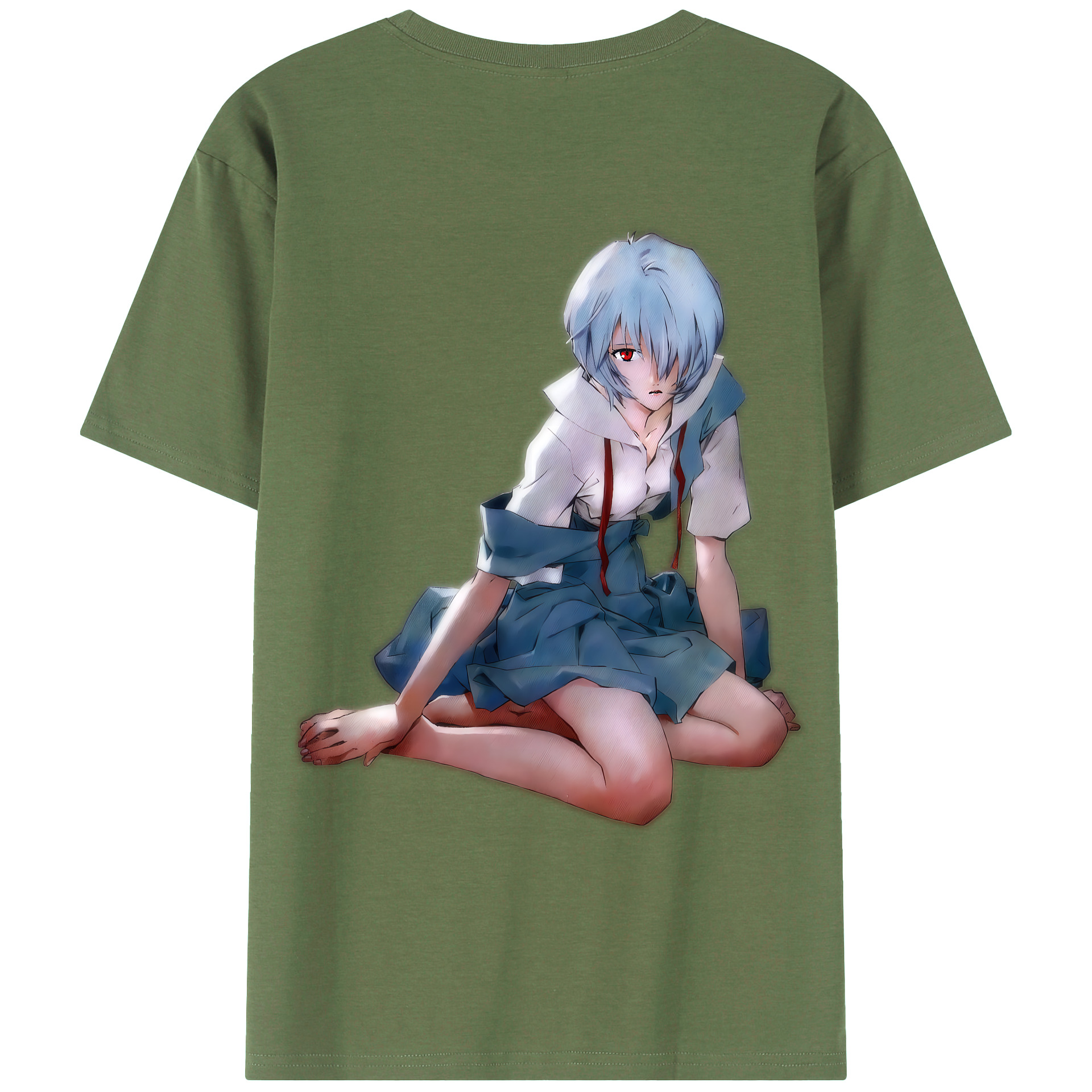 （画像用） EVA 新世紀エヴァンゲリオン 綿100％ メンズ半袖Tシャツ（バックプリント） 通気性